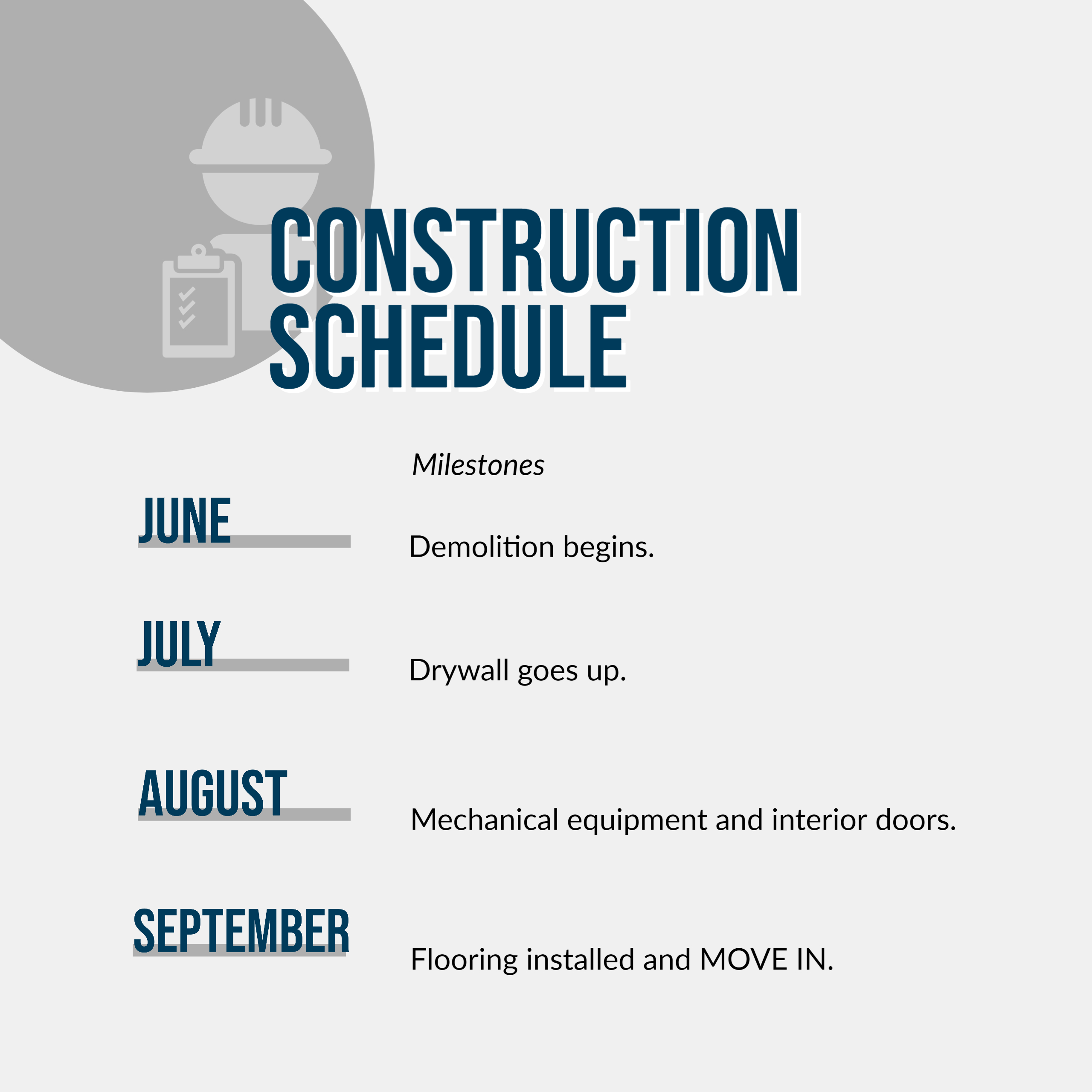 Construction Schedule